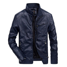 Load image into Gallery viewer, Men Motorcycle Leather Jackets Pu Streetwear